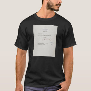 Brev av avsägelsen av Richard M. Nixon 1974 T Shirt