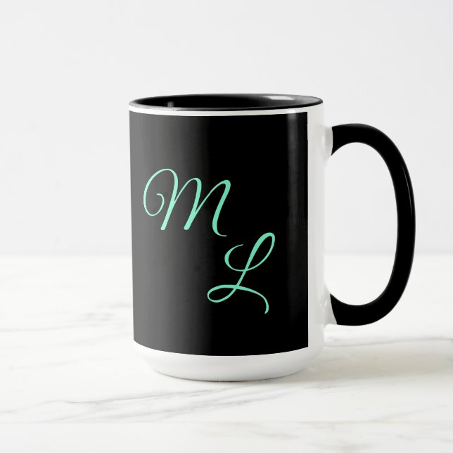 Brev av Grace på en svart Mugg (Höger)
