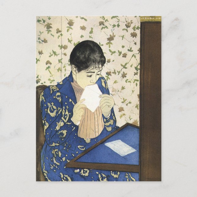 Brev av Mary Cassatt, Vintage Impressionism Vykort (Framsida)