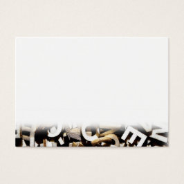 Brev av trä i närheten visitkort