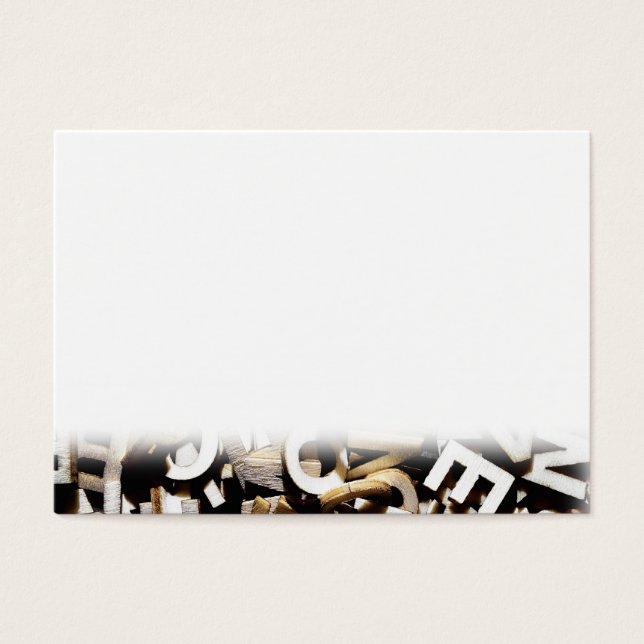Brev av trä i närheten visitkort (Framsidan)