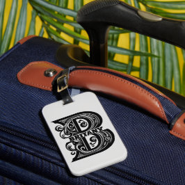 Brev B Anpassningsbar Monogram Bagagebricka