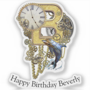 Brev B Birthday anpassade Sticker Klistermärken