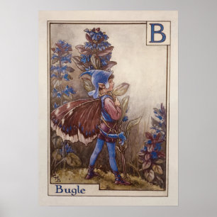 Brev B - Bugle - av Cicely Mary Barker Poster