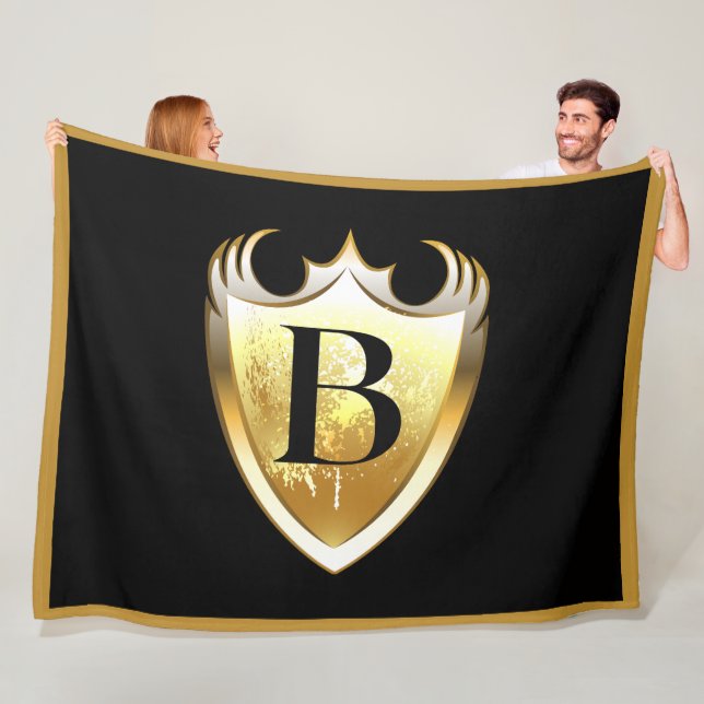 Brev B Capital Alphabet Fleecefilt (På plats)