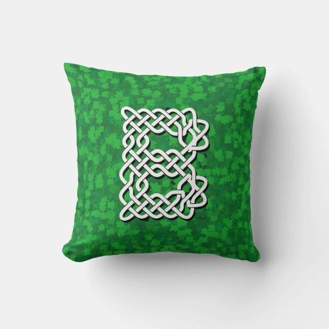 Brev B Celtic Knot Alphabet Kudde (Framsida)