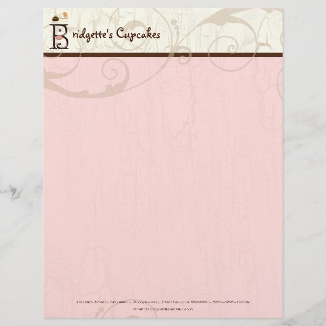 Brev B Cupkaka Business Letterhead Brevhuvud (Framsida)
