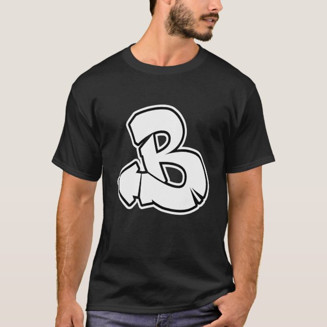 Brev B Graffiti 1 T Shirt (Framsida)
