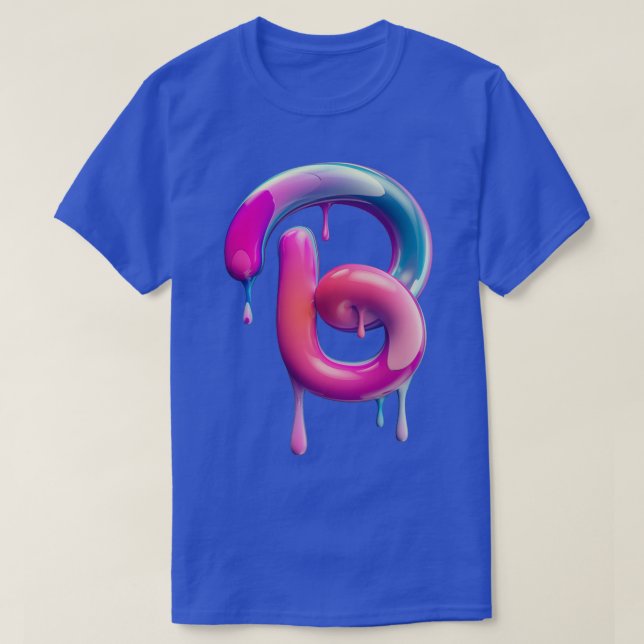 brev b graffiti smälter kräm t shirt (Design framsida)