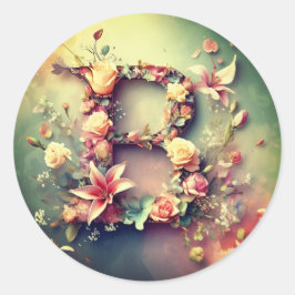 Brev B-kuvertfästet Runt Klistermärke