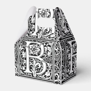 Brev B Medieval Monogram Art nouveau Presentaskar