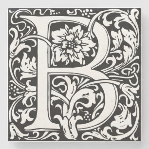 Brev B Medieval Monogram Art nouveau Stenunderlägg