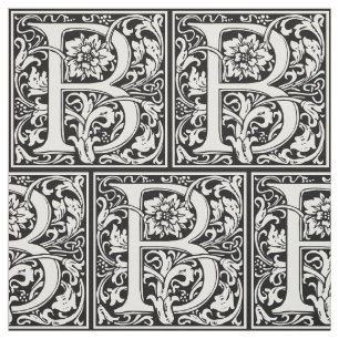 Brev B Medieval Monogram Art nouveau Tyg