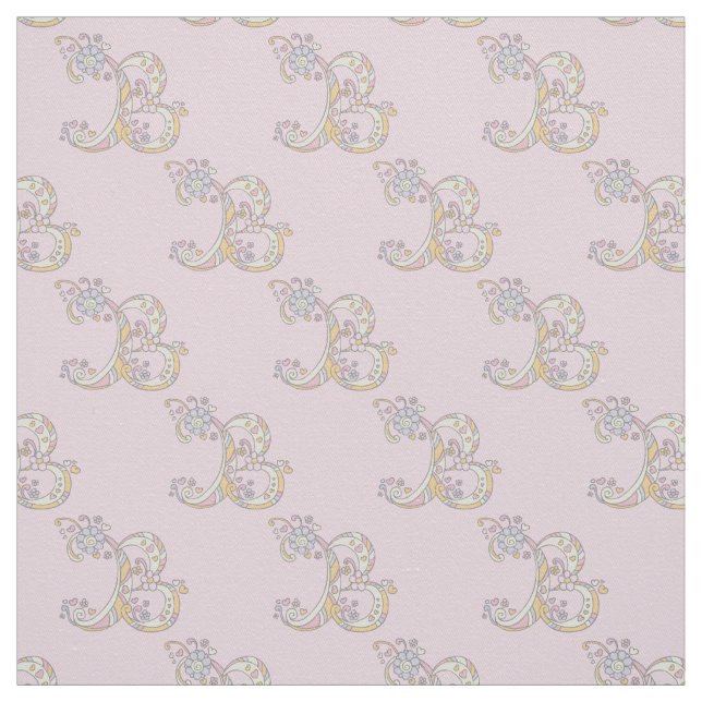 Brev B monogram dekorativ anpassningsbar Tyg (Prov)