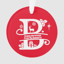 Brev B Monogram första familjen Namn Hälsning