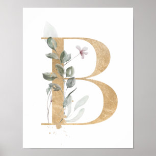 Brev B Monogram Poster
