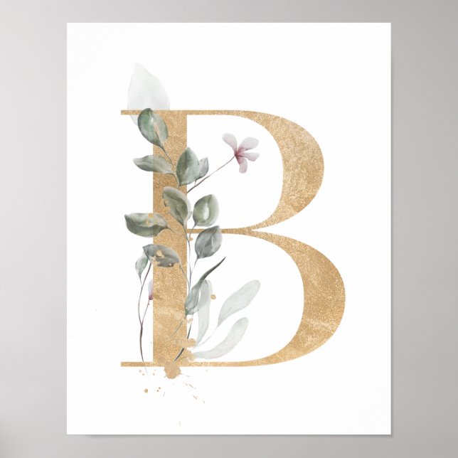 Brev B Monogram Poster (Framsidan)
