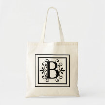 Brev B Monogram Tote Bag
