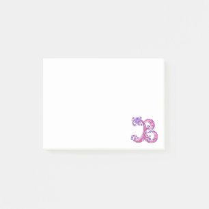 Brev B-monogrampost: Post-it Block