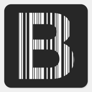 BREV B PUB CODE Första inledande streckkoden Mönst Fyrkantigt Klistermärke