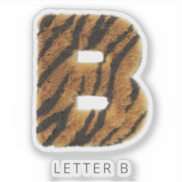 Brev B-tiger päls Klistermärken