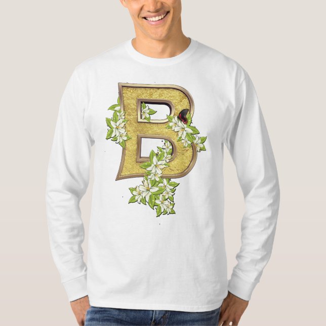 Brev B Ursprunglig födelsedagskapital T Shirt (Framsida)