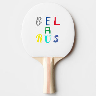 Brev Belarus Беларусь Färgglada Pingisracket