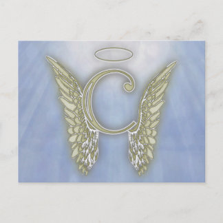 Brev C Angel Monogram Vykort