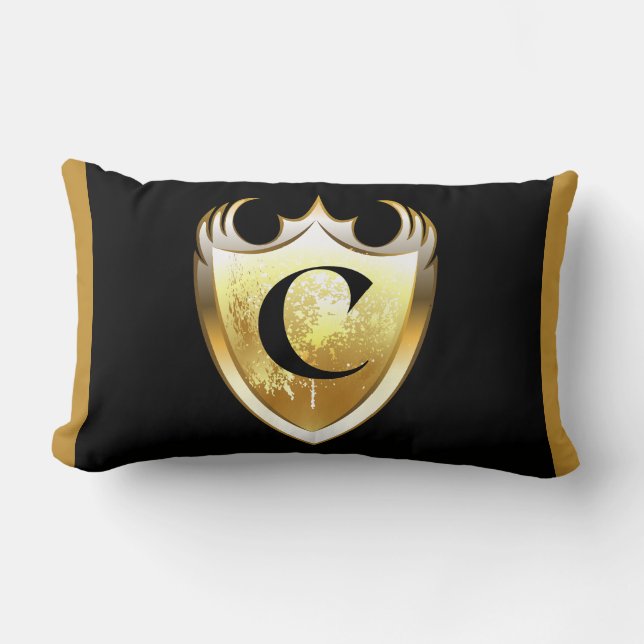 Brev C Capital Alphabet Lumbarkudde (Framsida)