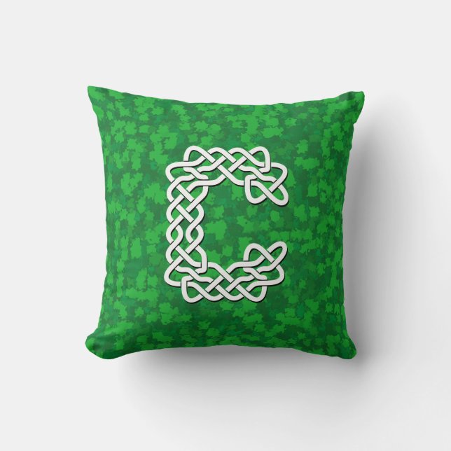 Brev C Celtic Knot Alphabet Kudde (Framsida)