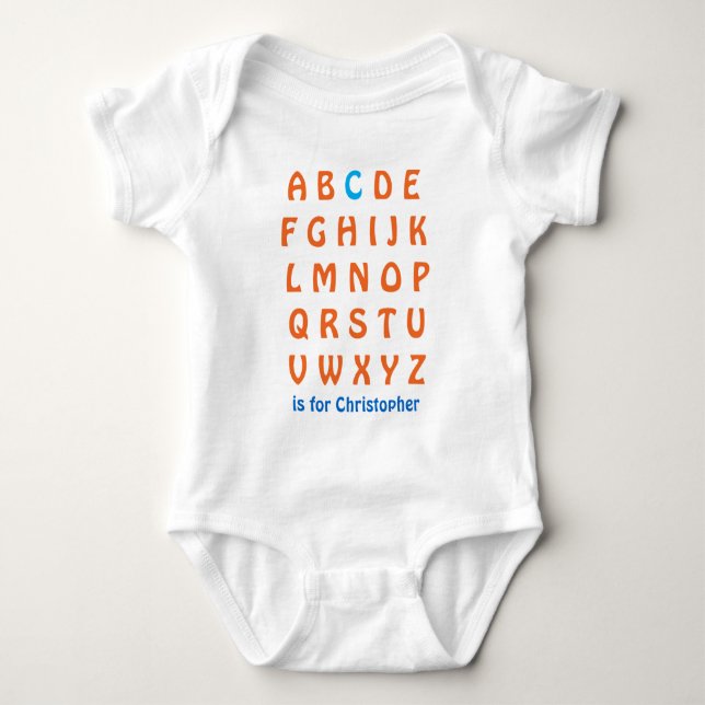Brev C för personligABC-alfabetet är för… Tee Shirt (Framsida)