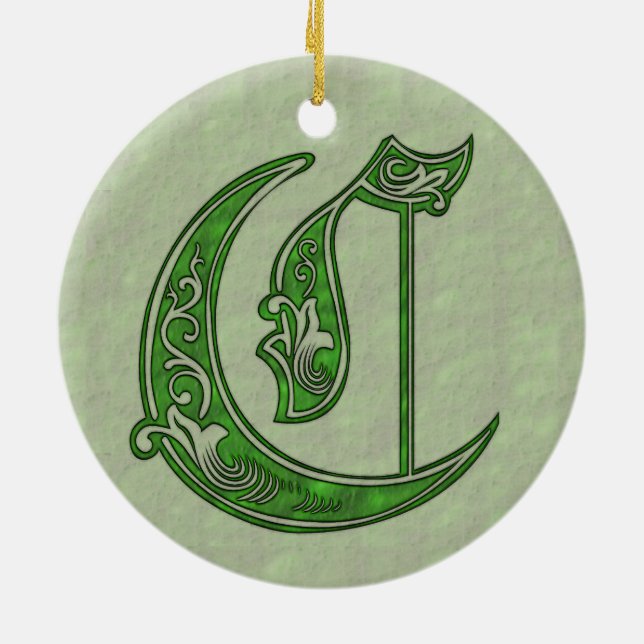 BREV C JULGRANSPRYDNAD KERAMIK (Baksidan)