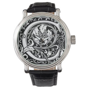 Brev C Medieval Monogram Art nouveau Armbandsur