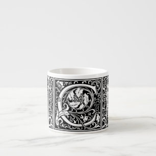Brev C Medieval Monogram Art nouveau Espressomugg