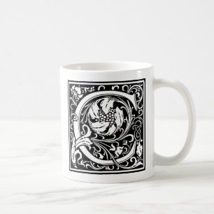 Brev C Medieval Monogram Art nouveau Kaffemugg
