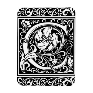 Brev C Medieval Monogram Art nouveau Magnet
