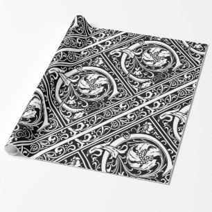 Brev C Medieval Monogram Art nouveau Presentpapper