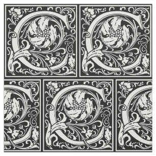 Brev C Medieval Monogram Art nouveau Tyg