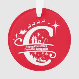 Brev C Monogram första familjen Namn Hälsning