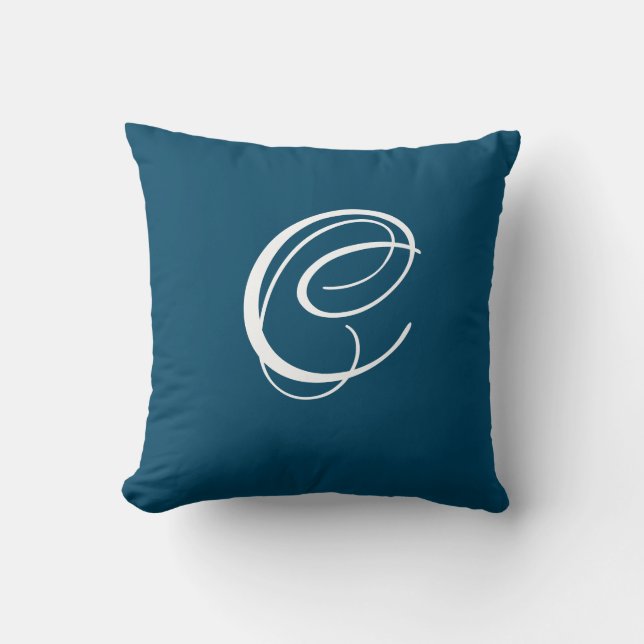 Brev C Monogram Initial Anpassningsbar Kudde (Framsida)