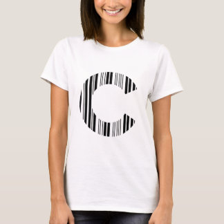 BREV C PUB CODE Första inledande streckkoden Mönst T-shirt