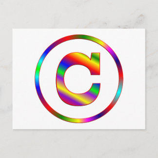 Brev C Rainbow Vykort