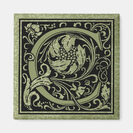 Brev C:s första Brev-monogram Magnet