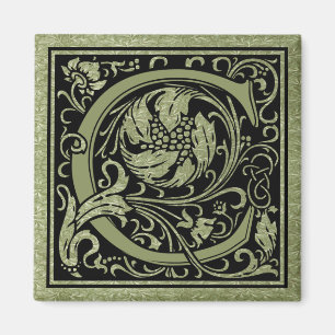 Brev C:s första Brev-monogram Magnet