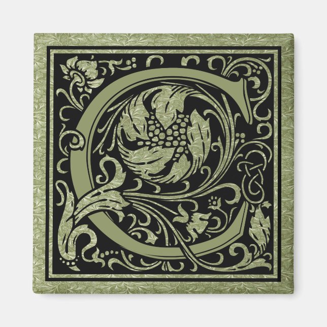 Brev C:s första Brev-monogram Magnet (Framsidan)