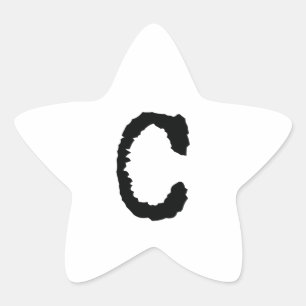 BREV C STJÄRNFORMAT KLISTERMÄRKE