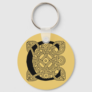 Brev C Vintage Celtic Knot Monogram Nyckelring