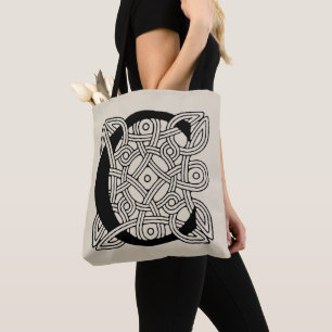 Brev C Vintage Celtic Knot Monogram Tygkasse