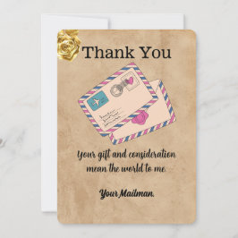 brev Carrier Mailman Postal Mail Carrier Tack Kort