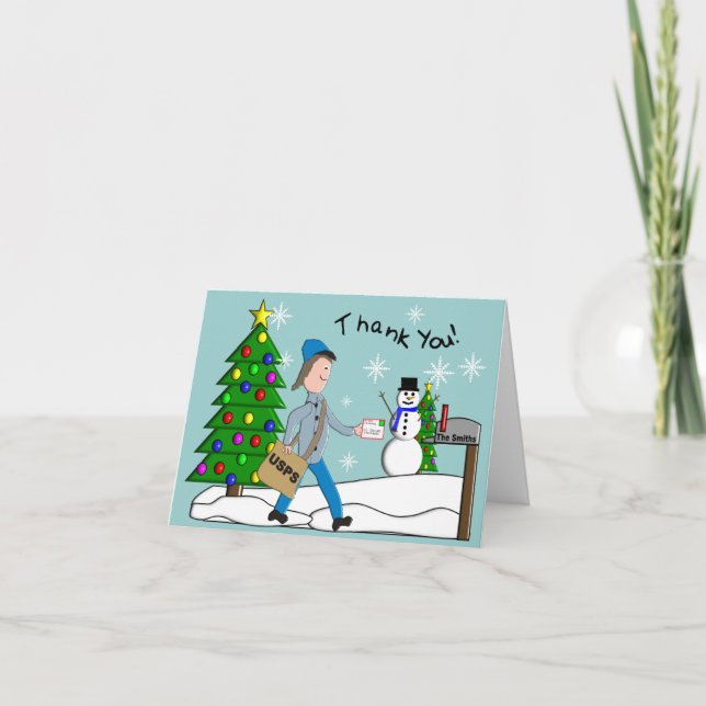 Brev Carrier ’Tack’ Notecards Tack Kort (Framsida)